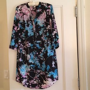 DVF silk shirt dress